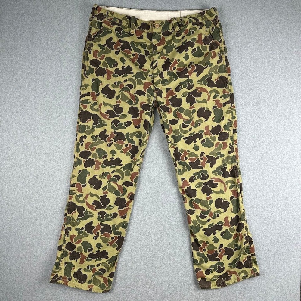 True Vintage 60s Canvasback Duck‎ Hunter Camo Hunting Pants Mens 39x29.5